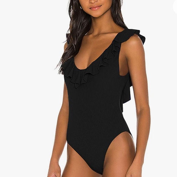 Ruffle One Piece SwimSuit - Picture 2 of 4
